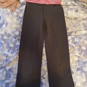 Victoria's Secret Black Capris with Red Striped Waistband